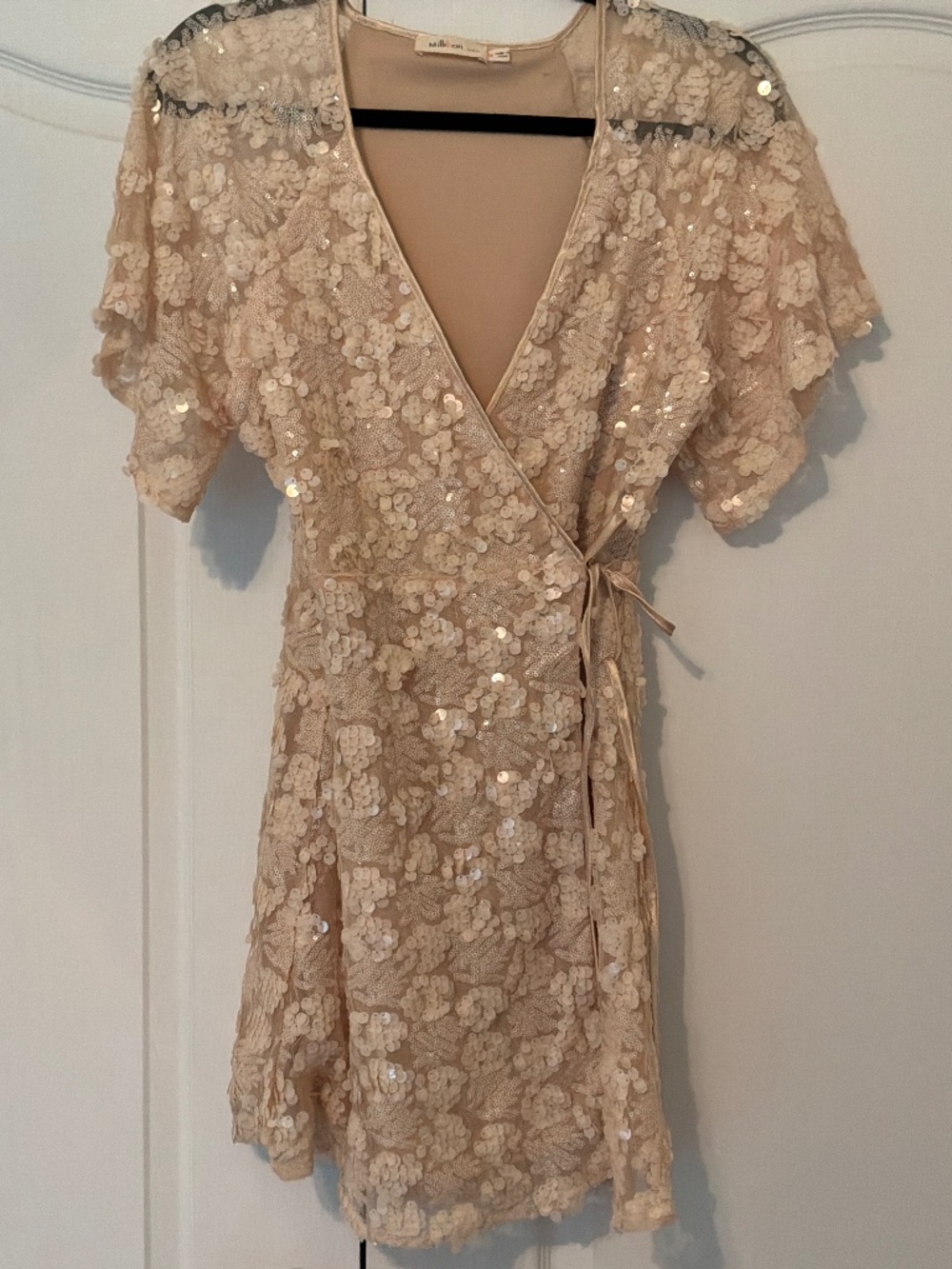 Millibon Sequin Wrap Dress Medium